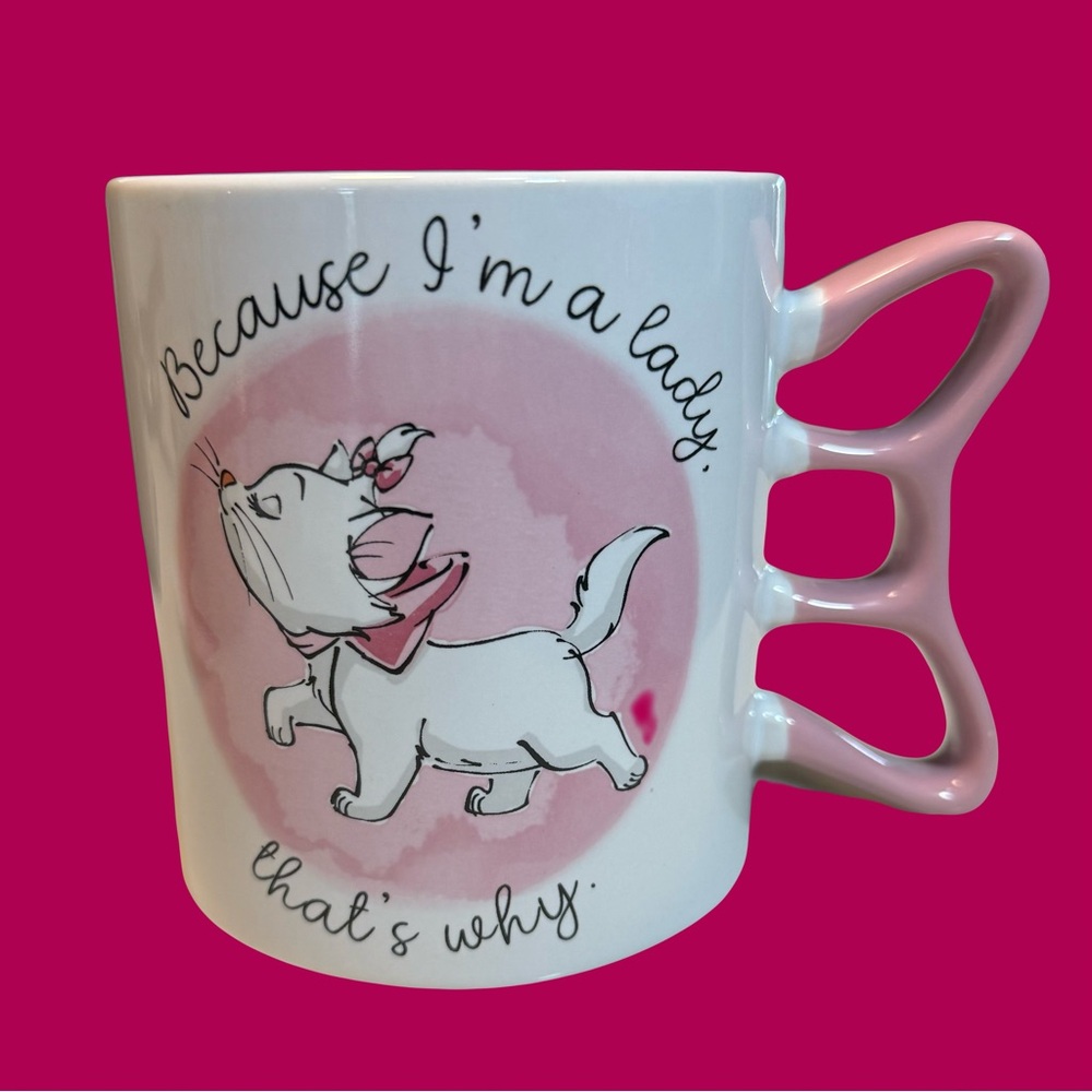 Disney Aristocats 20 oz Mug Featuring Marie “Because I’m a lady, that’s why”.